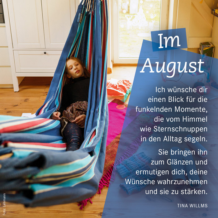 "Im August" von TINA WILLMS, Foto: Lehmann, Grafik: GEP