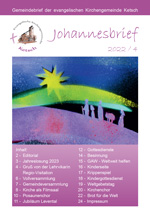 Bild der Titelseite des aktuellen Johannesbriefes, Ausgabe 2022 / 4